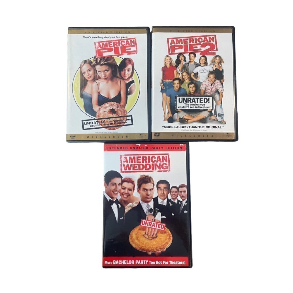 American Pie DVD Lot Of 3 Unrated American Pie 2 American Wedding Wide Screen